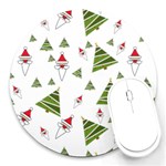 Christmas Santa Claus Decoration Round Mousepads Front