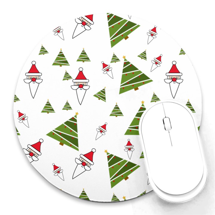 Christmas Santa Claus Decoration Round Mousepads