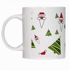 Christmas Santa Claus Decoration White Mugs by Nexatart