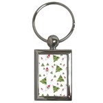 Christmas Santa Claus Decoration Key Chains (Rectangle)  Front