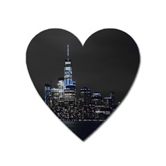 New York Skyline New York City Heart Magnet by Nexatart