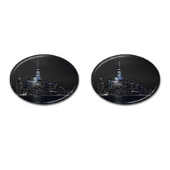 New York Skyline New York City Cufflinks (oval) by Nexatart