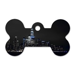 New York Skyline New York City Dog Tag Bone (two Sides) by Nexatart