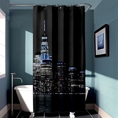 New York Skyline New York City Shower Curtain 36  X 72  (stall)  by Nexatart