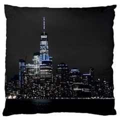 New York Skyline New York City Large Cushion Case (one Side) by Nexatart