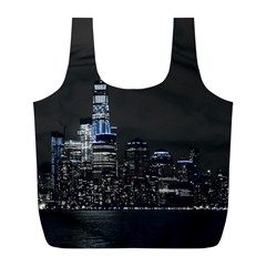 New York Skyline New York City Full Print Recycle Bag (l) by Nexatart