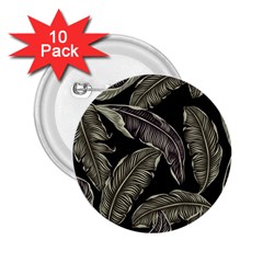 Jungle Leaves Tropical Pattern 2 25  Buttons (10 Pack)  by Nexatart