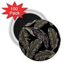 Jungle Leaves Tropical Pattern 2 25  Magnets (100 Pack)  by Nexatart