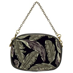 Jungle Leaves Tropical Pattern Chain Purse (two Sides) by Nexatart