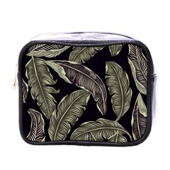 Jungle Leaves Tropical Pattern Mini Toiletries Bag (one Side) by Nexatart