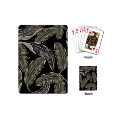 Jungle Leaves Tropical Pattern Playing Cards (mini) by Nexatart