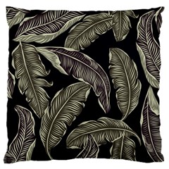 Jungle Leaves Tropical Pattern Large Flano Cushion Case (two Sides) by Nexatart