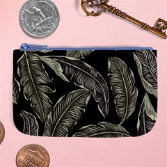 Jungle Leaves Tropical Pattern Large Coin Purse by Nexatart