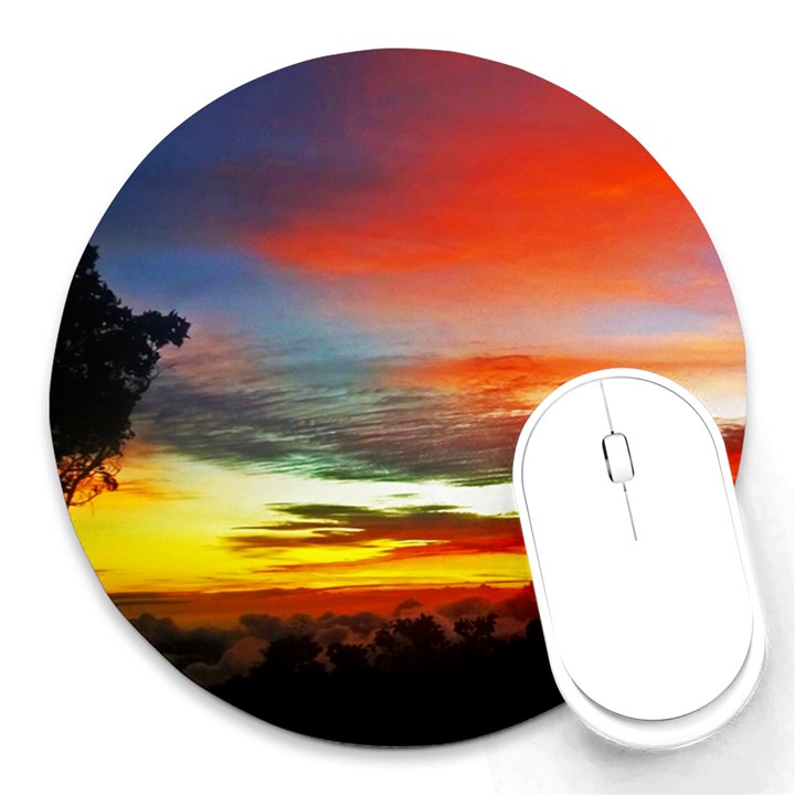 Sunset Mountain Indonesia Adventure Round Mousepads