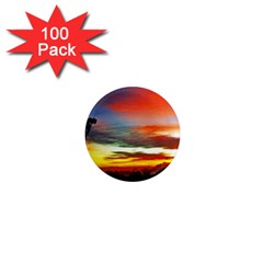 Sunset Mountain Indonesia Adventure 1  Mini Magnets (100 Pack)  by Nexatart