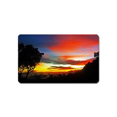 Sunset Mountain Indonesia Adventure Magnet (name Card)