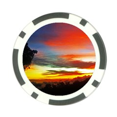 Sunset Mountain Indonesia Adventure Poker Chip Card Guard (10 Pack) by Nexatart