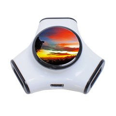 Sunset Mountain Indonesia Adventure 3-port Usb Hub by Nexatart