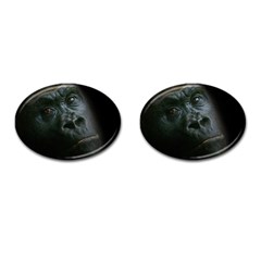 Gorilla Monkey Zoo Animal Cufflinks (oval) by Nexatart