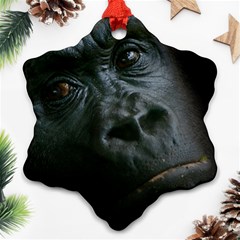 Gorilla Monkey Zoo Animal Snowflake Ornament (two Sides) by Nexatart