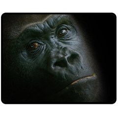 Gorilla Monkey Zoo Animal Double Sided Fleece Blanket (medium)  by Nexatart