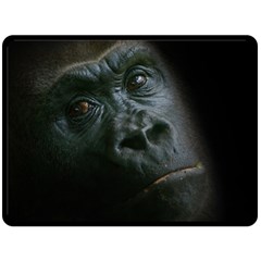 Gorilla Monkey Zoo Animal Double Sided Fleece Blanket (large)  by Nexatart