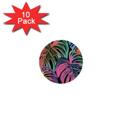 Leaves Tropical Jungle Pattern 1  Mini Buttons (10 pack) 