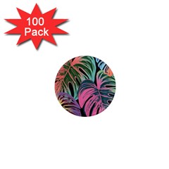 Leaves Tropical Jungle Pattern 1  Mini Magnets (100 pack) 