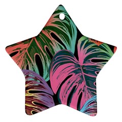 Leaves Tropical Jungle Pattern Star Ornament (Two Sides)