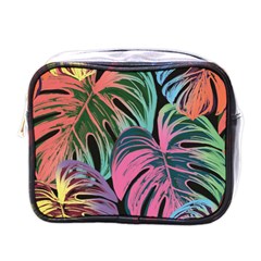 Leaves Tropical Jungle Pattern Mini Toiletries Bag (One Side)