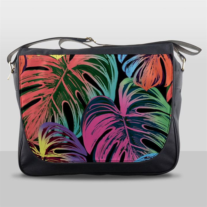 Leaves Tropical Jungle Pattern Messenger Bag