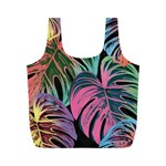 Leaves Tropical Jungle Pattern Full Print Recycle Bag (M) Front