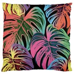 Leaves Tropical Jungle Pattern Large Flano Cushion Case (One Side) Front