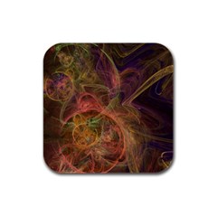 Abstract Colorful Art Design Rubber Square Coaster (4 Pack)  by Nexatart