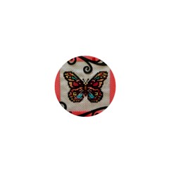 Cross Stitch Butterfly 1  Mini Buttons by DeneWestUK