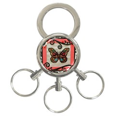 Cross Stitch Butterfly 3-ring Key Chains by DeneWestUK