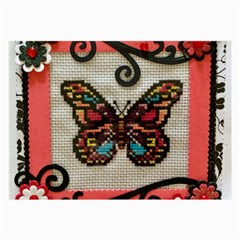 Cross Stitch Butterfly Large Glasses Cloth (2-side) by DeneWestUK