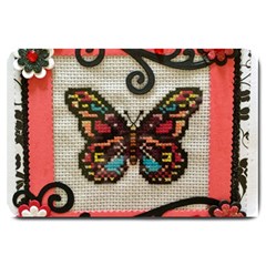 Cross Stitch Butterfly Large Doormat  by DeneWestUK