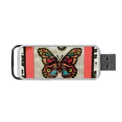 Cross Stitch Butterfly Portable Usb Flash (one Side) by DeneWestUK