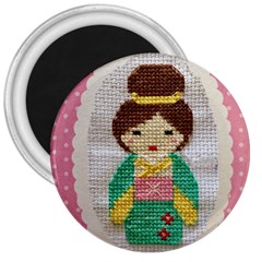 Cross Stitch Kimono 3  Magnets by DeneWestUK