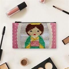 Cross Stitch Kimono Cosmetic Bag (small) by DeneWestUK