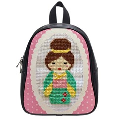 Cross Stitch Kimono School Bag (small) by DeneWestUK