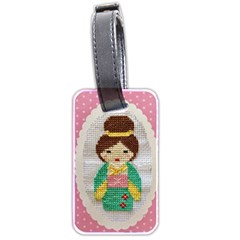 Cross Stitch Kimono Luggage Tags (two Sides) by DeneWestUK