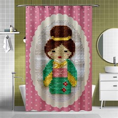 Cross Stitch Kimono Shower Curtain 48  X 72  (small)  by DeneWestUK