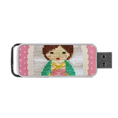 Cross Stitch Kimono Portable Usb Flash (one Side) by DeneWestUK