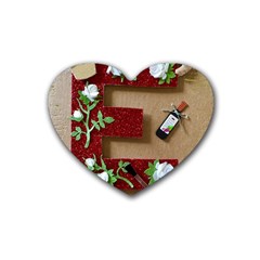 E Is For Everything Heart Coaster (4 Pack)  by DeneWestUK