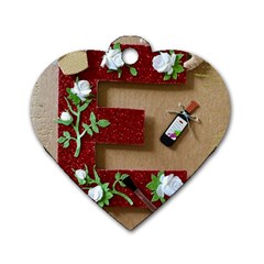 E Is For Everything Dog Tag Heart (one Side) by DeneWestUK