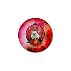 Cute Pemeranian With Flowers Golf Ball Marker (10 Pack) by FantasyWorld7