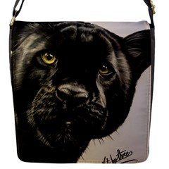 Panther Flap Closure Messenger Bag (s) by ArtByThree