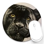 Panther Round Mousepads Front